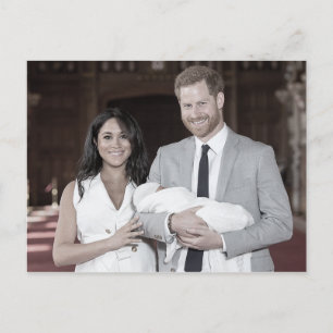Harry Meghan Archie stilized Vykort