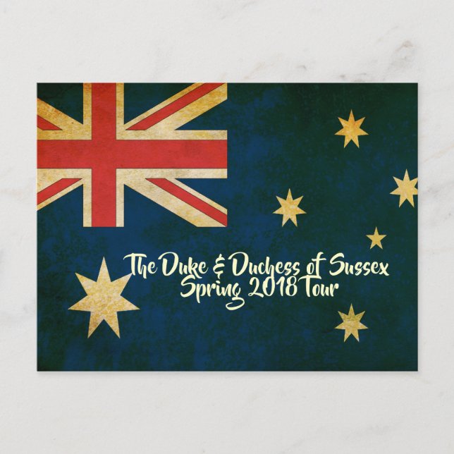 Harry & Meghan Australia 2018 Postcard Vykort (Framsida)