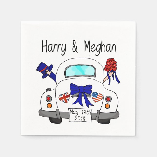 Harry & Meghan Bröllop, 19 maj 2018 Pappersservett (Framsidan)