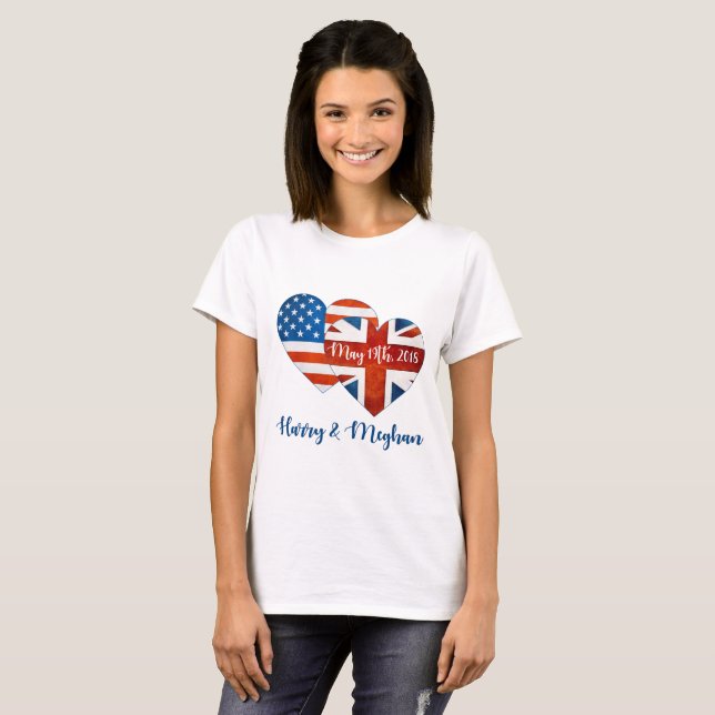 Harry & Meghan Bröllop, 19 maj 2018 T-shirt (Hel framsida)