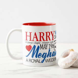 Harry & Meghan bröllop, maj 19th 2018 Två-Tonad Mugg