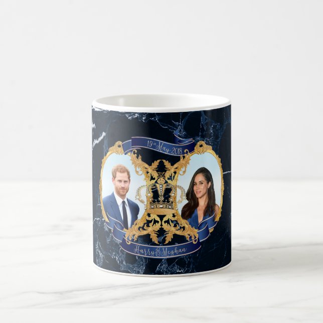 Harry+Meghan Midnight Blue Marble Kaffemugg (Center)