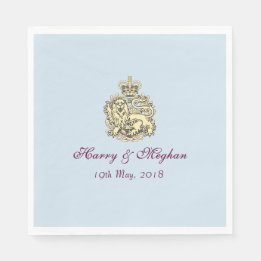 Harry Meghan Posh Royal Bröllopsfest Napkins Pappersservett