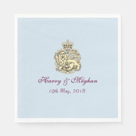 Harry Meghan Posh Royal Bröllopsfest Napkins Pappersservett