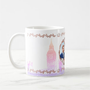 Harry+Meghan Rose Guld/DIY bakgrundsfärg Kaffemugg