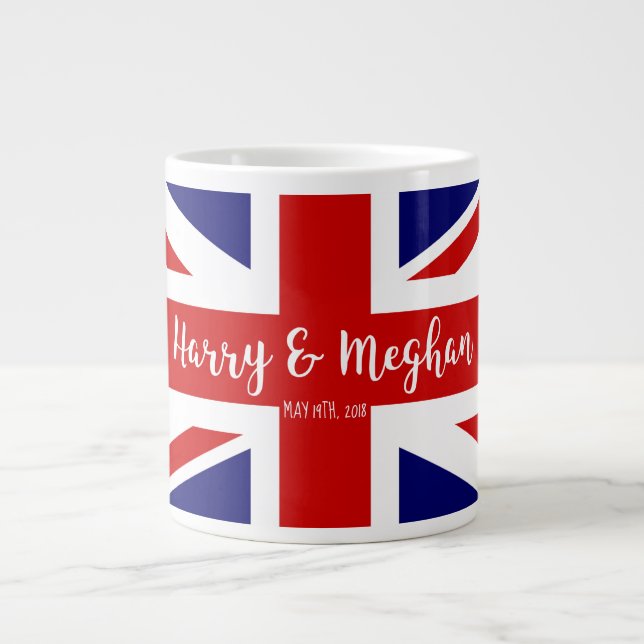 Harry & Meghan | Royal Bröllop minneshögtid Jumbo Mugg (Framsidan)