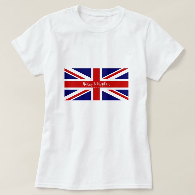 Harry & Meghan | Royal Bröllop minneshögtid T Shirt (Design framsida)