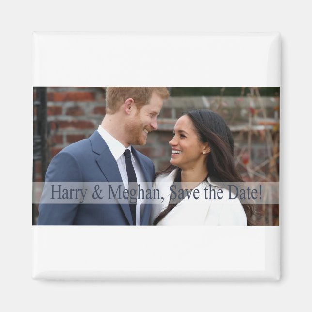 Harry & Meghan, spara datumet! Magnet (Framsidan)