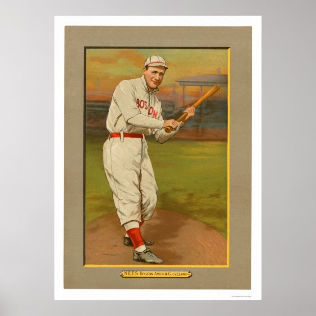 Harry Niles Red Sox Baseball 1911 Poster (Framsidan)