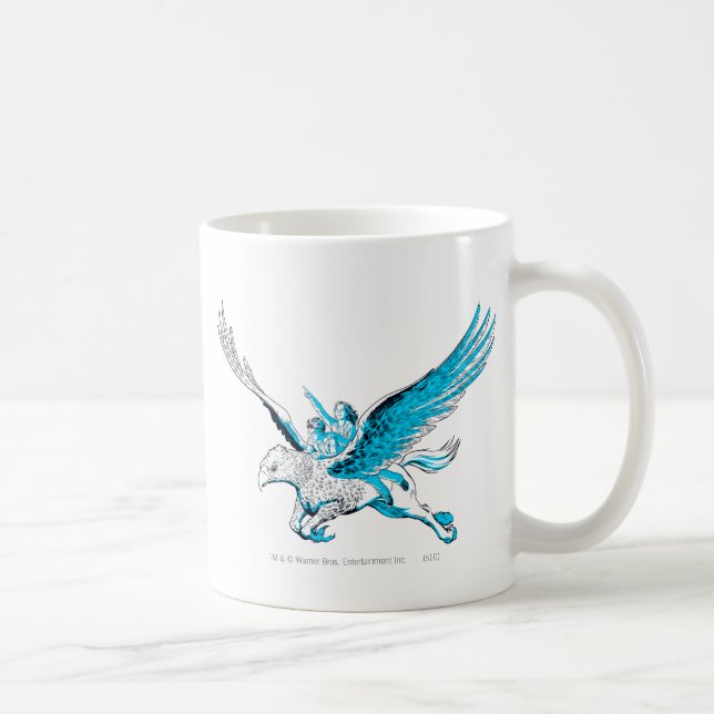 Harry och Hermione på en Hippogriff Kaffemugg (Höger)