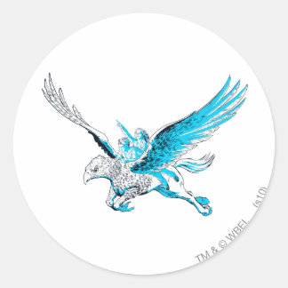 Harry och Hermione på en Hippogriff Runt Klistermärke