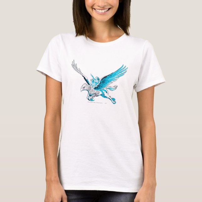Harry och Hermione på en Hippogriff Tee Shirt (Framsida)
