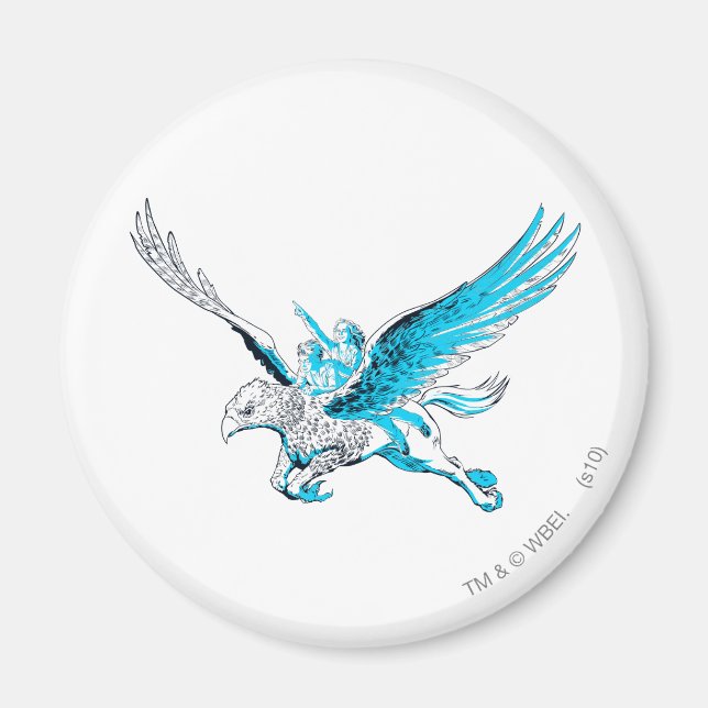 Harry och Hermione på Hippogriff Magnet (Framsidan)