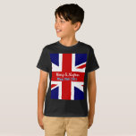 Harry och Meghan, facklig jack. T Shirt<br><div class="desc">Fira det kungliga bröllop,  av Prince Harry till Meghan Markle. På maj 19th,  2018,  ska den stora händelsen hurras långt och brett. Var en del av den med denna jubileums- barnt-skjorta. Gå med i de kungliga festivitiesna!</div>