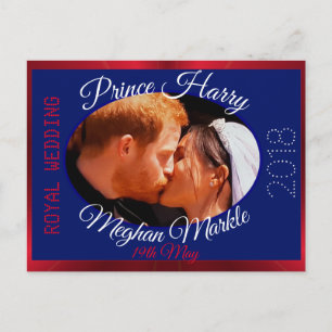 Harry och Meghan-fotot Royal Bröllop Kiss Vykort