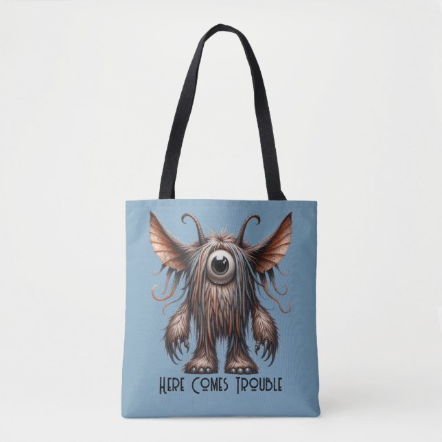 Harry - One-eyed Monster Tote Bag Tygkasse (Framsida)
