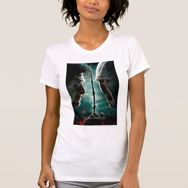Harry Potter 7 del 2 - Harry vs. Voldemort Tee Shirt (Framsida)