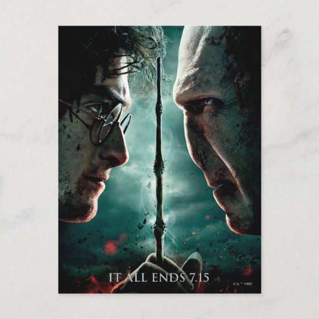 Harry Potter 7 del 2 - Harry vs. Voldemort Vykort (Framsida)