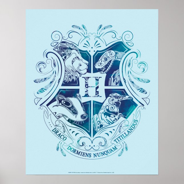 Harry Potter | Aguamenti HOGWARTS™-vapen Poster (Framsidan)