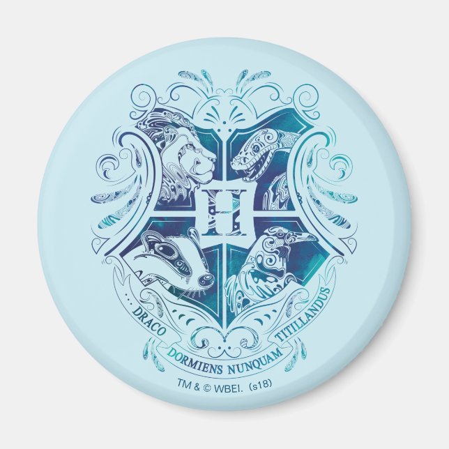 Harry Potter | Aguamenti HOGWARTS™ Vapensköld Magnet (Framsidan)
