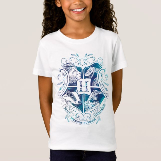 Harry Potter | Aguamenti HOGWARTS™ vapensköld T-shirt (Framsida)
