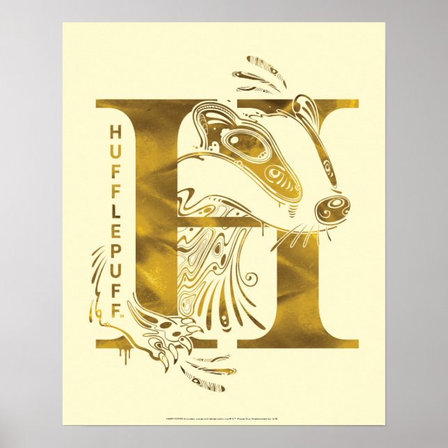 Harry Potter | Aguamenti HUFFLEPUFF™-grafik Poster (Framsidan)