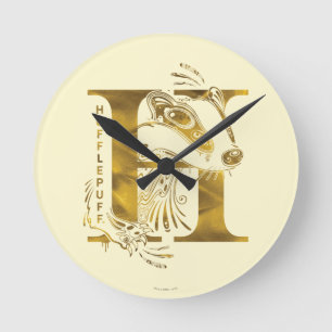Harry Potter Aguamenti HUFFLEPUFF™-grafik Rund Klocka