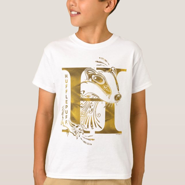 Harry Potter | Aguamenti HUFFLEPUFF™ Grafik Tee Shirt (Framsida)