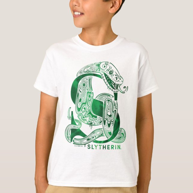 Harry Potter | Aguamenti SLYTHERIN™ Grafik Tee Shirt (Framsida)