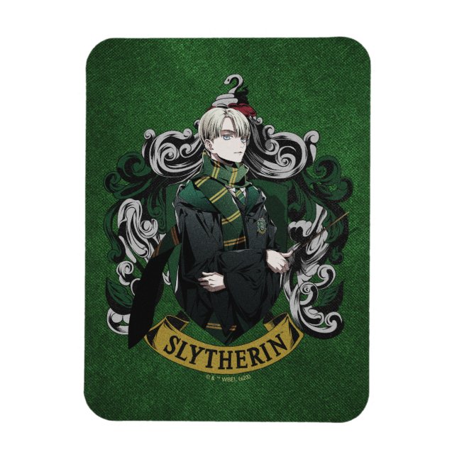 HARRY POTTER™ | Anime Draco Malfoy House Vapensköl Magnet (Vertikal)