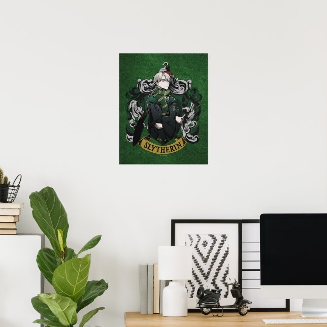 HARRY POTTER™ | Anime Draco Malfoy House Vapensköl Poster (Hemmakontoret)