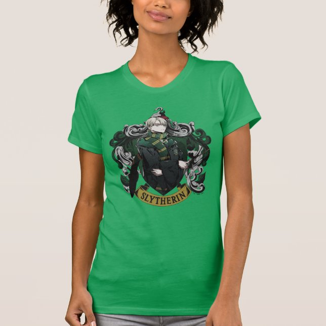 HARRY POTTER™ | Anime Draco Malfoy House Vapensköl T Shirt (Framsida)