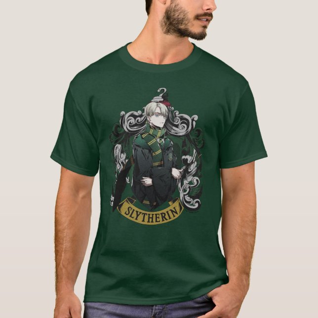 HARRY POTTER™ | Anime Draco Malfoy House Vapensköl T Shirt (Framsida)