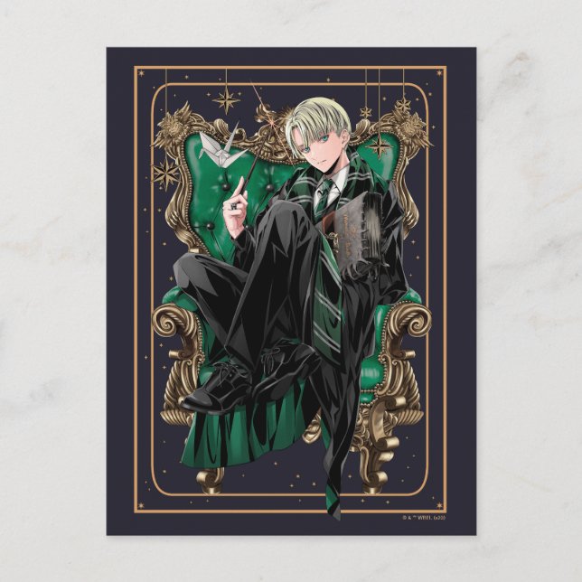 HARRY POTTER™ | Anime Draco Malfoy Seed Vykort (Framsida)