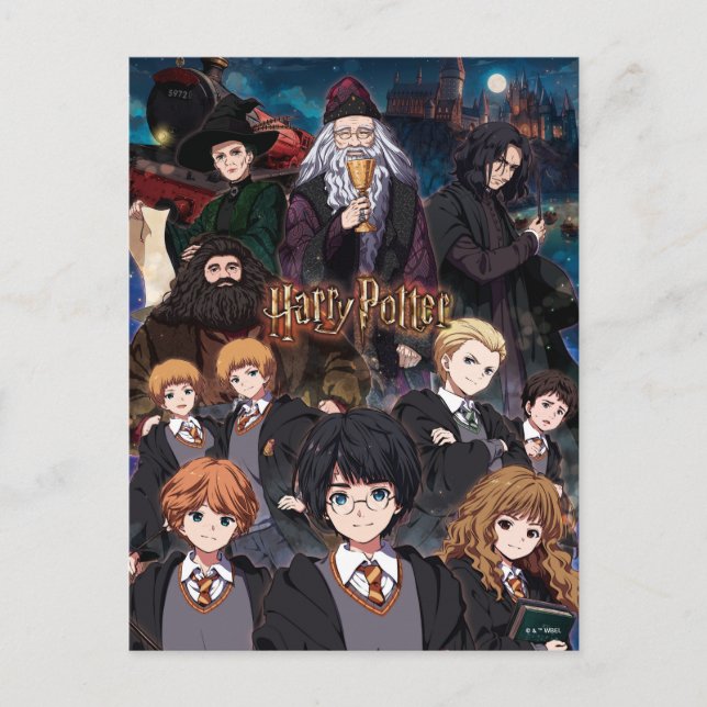 HARRY POTTER™ Anime Ensemble Scen Vykort (Framsida)
