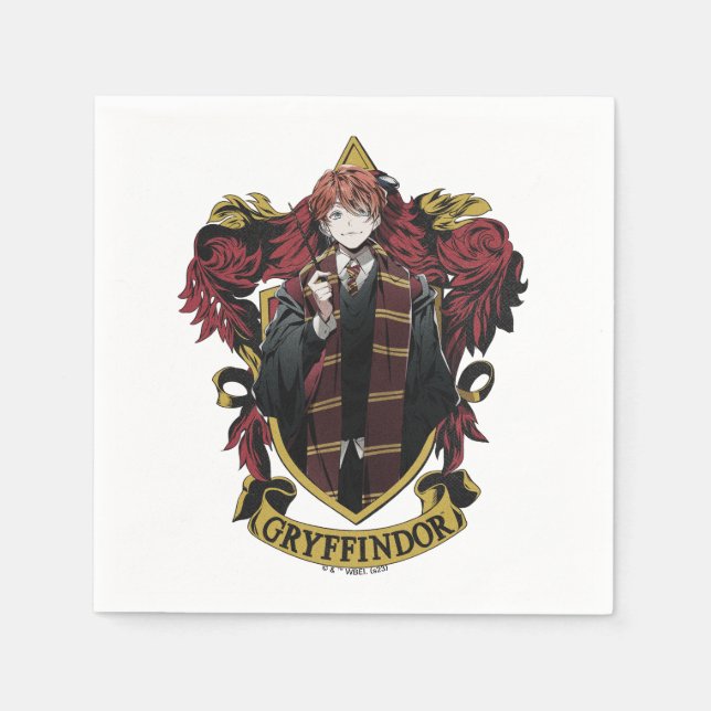 HARRY POTTER™ | Anime Ron Weasley House-vapen Pappersservett (Framsidan)