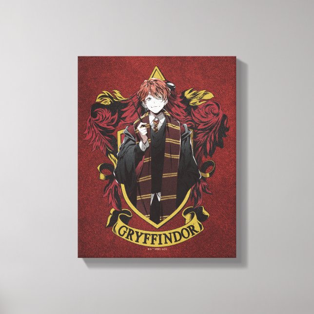 HARRY POTTER™ | Anime Ron Weasley House Vapensköld Canvastryck (Framsida)
