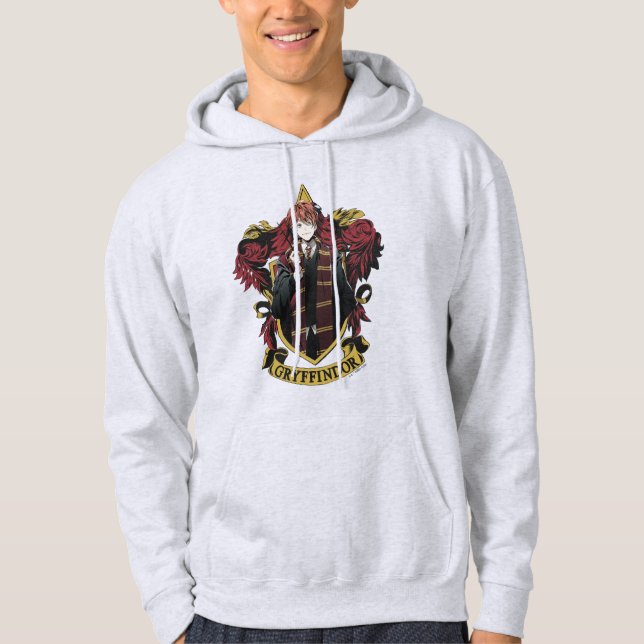 HARRY POTTER™ | Anime Ron Weasley House Vapensköld Hoodie (Framsida)