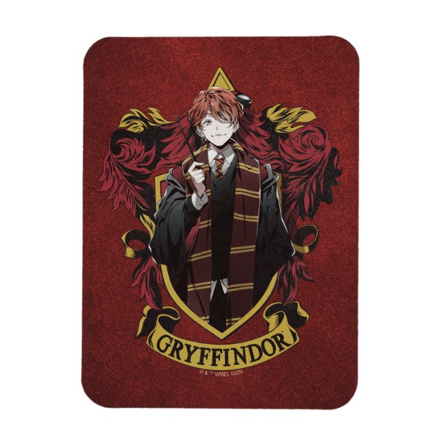 HARRY POTTER™ | Anime Ron Weasley House Vapensköld Magnet (Vertikal)