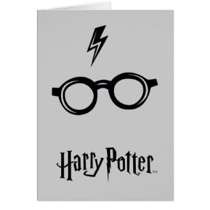 Harry Potter Ärr från blixten och glasögon Hälsningskort