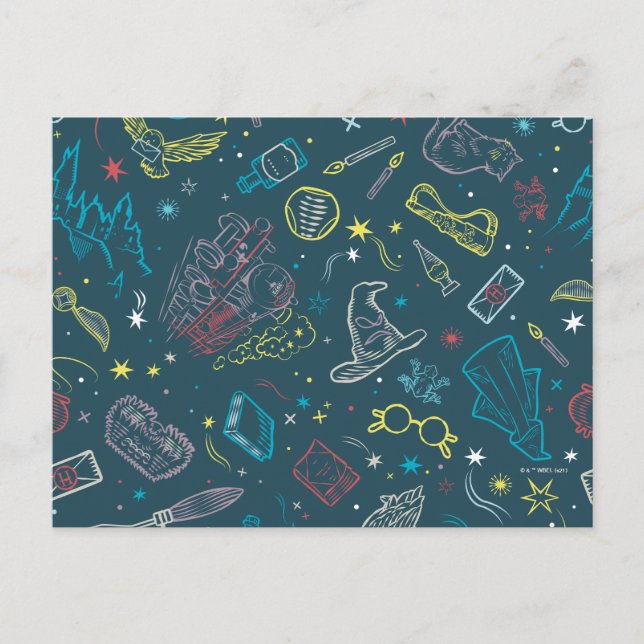 HARRY POTTER™ Artefakt Linje Konst Mönster Vykort (Framsida)