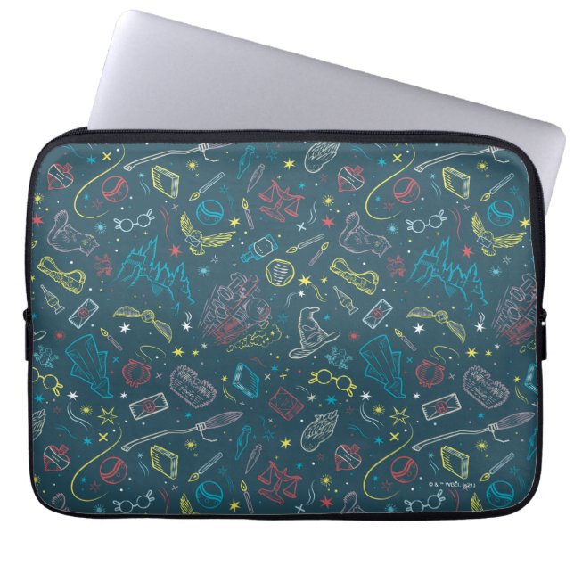 HARRY POTTER™ Artifact Line Art Mönster Laptop Fodral (Framsidan)