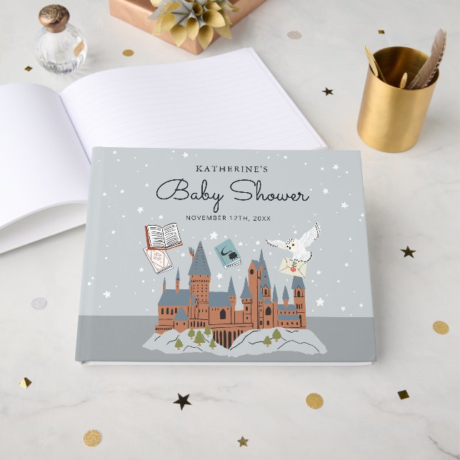 Harry Potter | Baby Shower Guest Gift List Gästböcker (Framsida Öppen)