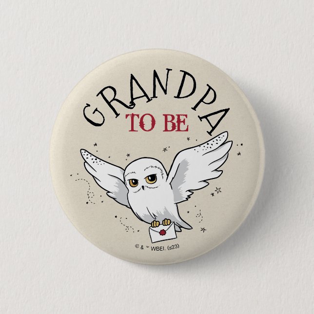 Harry Potter Baby Shower | Morfar som skall Knapp (Framsida)