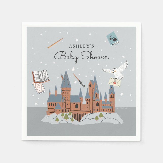 Harry Potter | Baby shower på Hogwarts slott Pappersservett (Framsidan)