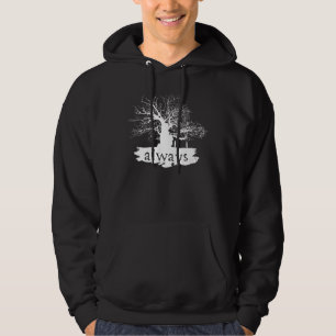 Harry Potter Besvärjelse Alltid Citat Silhuett Sweatshirt Med Luva