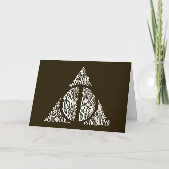 Harry Potter Besvärjelse | DEATHLY HALLOWS Typogra Kort (Framsida)