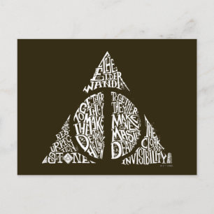 Harry Potter Besvärjelse   DEATHLY HALLOWS Typogra Vykort