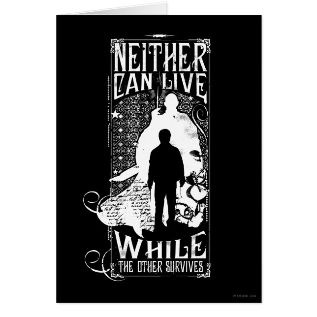 Harry Potter Besvärjelse | Ingen kan leva Hälsningskort (Framsidan)