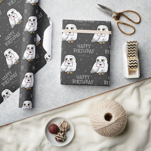 Harry Potter Birthday | Hedwig Chalkboard Presentpapper (Hantverk)